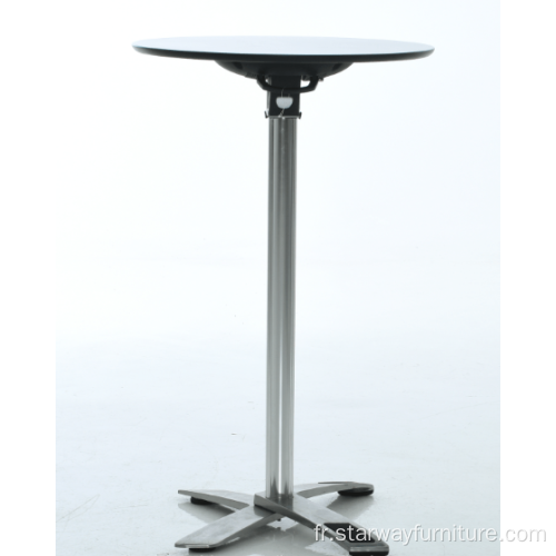 Table de bar en aluminium en aluminium brossé moderne